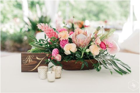 A Bouquet Of Flowers In A Vase On A Table